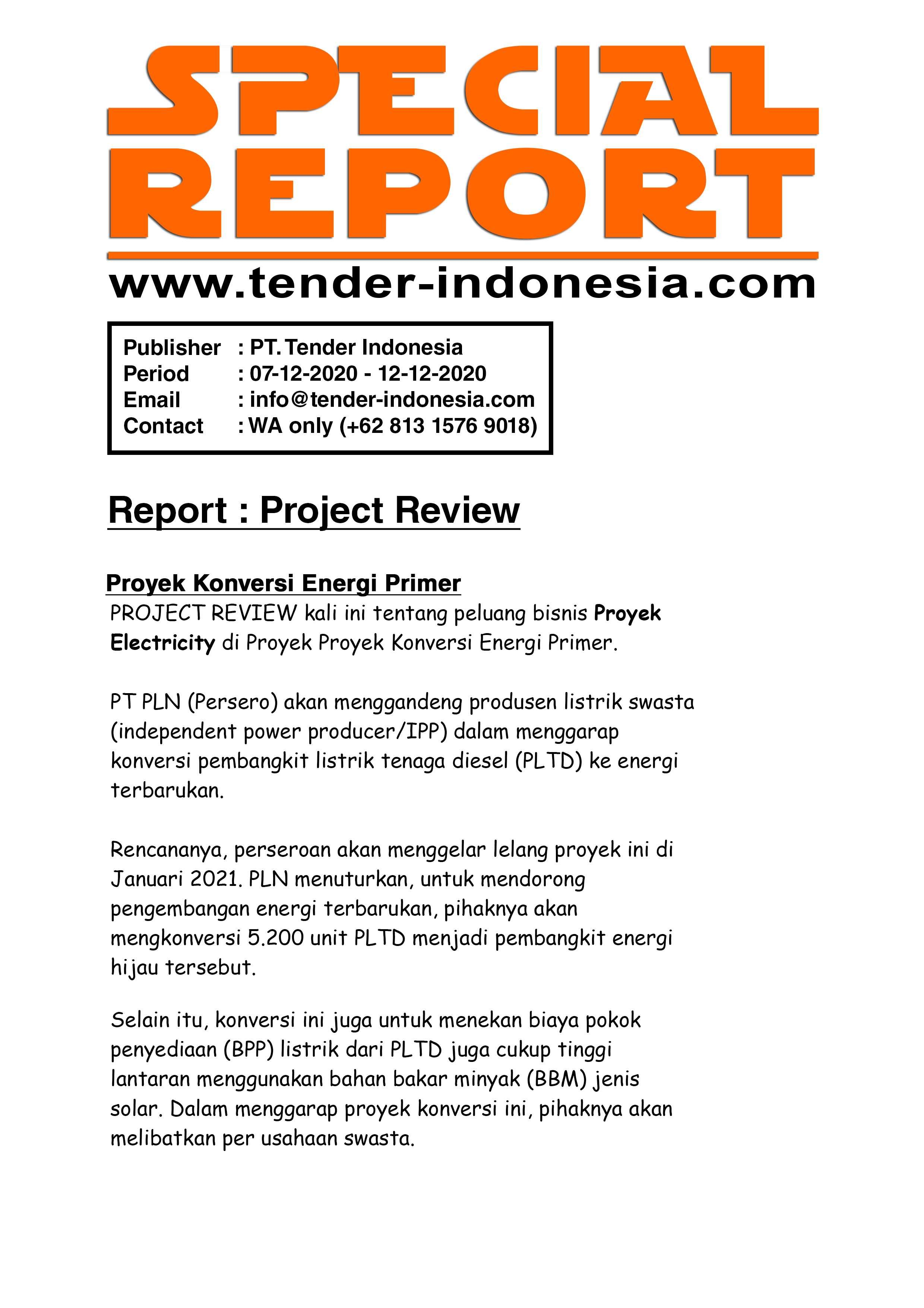 Weekly Project Review (Edisi 07 Desember - 12 Desember 2020)